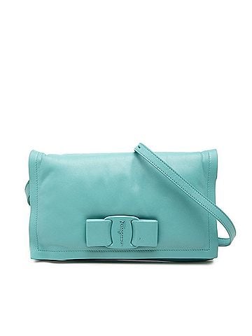 Salvatore Ferragamo Salvatore Ferragamo Vara Ribbon Crossbody Shoulder Bag, Blue Leather, Women's (view 1)
