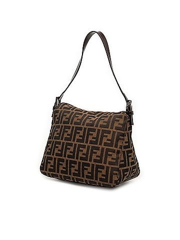 Fendi Fendi Zucca Mamma Baguette Shoulder Bag, One-Shoulder Handbag, 2355?264260?009, Brown Canvas Leather, Women's FENDI (view 2)