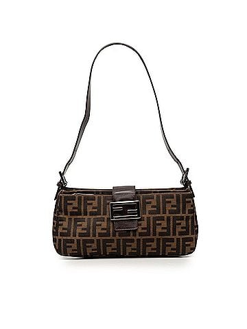 Fendi Fendi Zucca Mamma Bucket One-Shoulder Bag Handbag Brown Canvas Leather Women's FENDI (view 1)