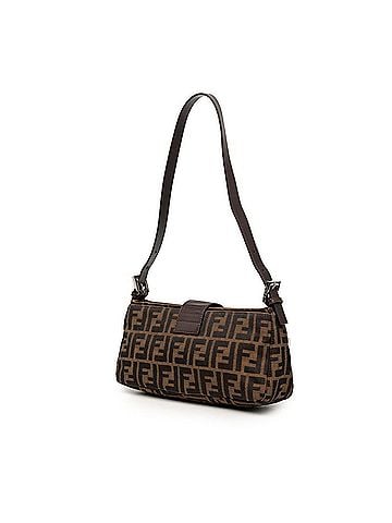 Fendi Fendi Zucca Mamma Bucket One-Shoulder Bag Handbag Brown Canvas Leather Women's FENDI (view 2)