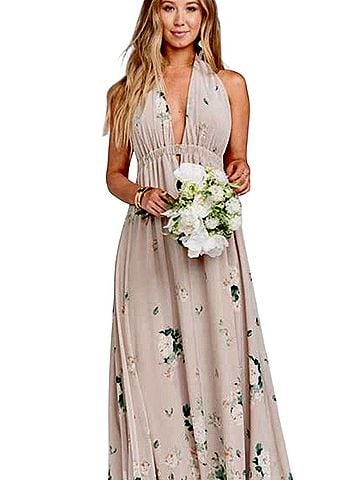 Show Me Your Mumu Luna Halter Maxi Dress Cocktail Dress (view 1)