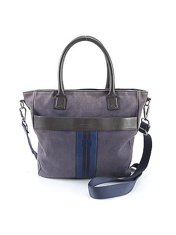 Salvatore Ferragamo Salvatore Ferragamo Gancini Leather 2-Way Shoulder Bag, Crossbody Messenger Navy, Men's (view 1)
