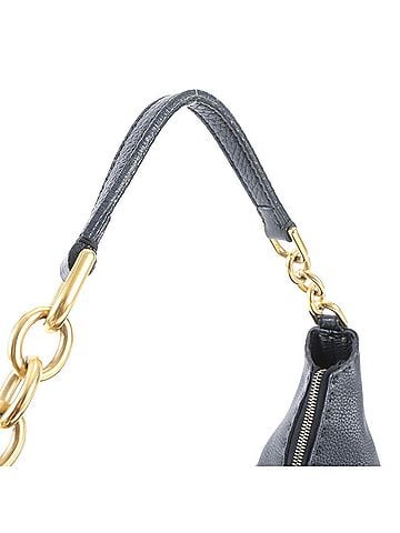 Fendi Excellent condition Fendi Selleria Moon leather shoulder bag/handbag in black. Brand name, women's. (view 2)