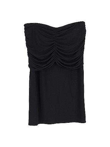 Escada  Escada Weave-Effect Tube Top in Black Cotton (view 2)