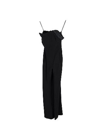 Roland Mouret  Roland Mouret Wide-Leg Jumpsuit in Black Viscose (view 1)