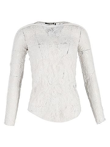 Isabel Marant  Isabel Marant Floral Lace Blouse in White Polyester (view 1)