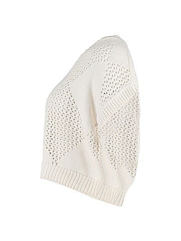 Brunello Cucinelli Brunello Cucinelli Knit Vest Top in White Cotton (view 2)
