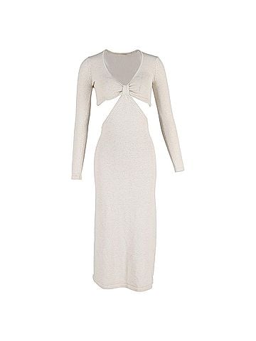 Cult Gaia Cult Gaia Jana Cut-Out Maxi Dress in White Cotton (view 1)