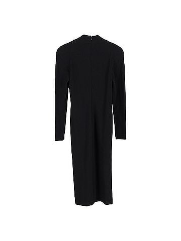 Giorgio Armani  Armani Collezioni Long Sleeve Midi Dress in Black Polyester (view 2)