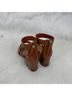 Qupid Luxe 100% Faux Leather Solid Brown Heels Size 6 - photo 5