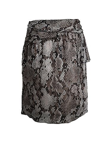 Moschino Moschino Cheap And Chic Snake Print Skirt in Animal Print Silk (view 1)