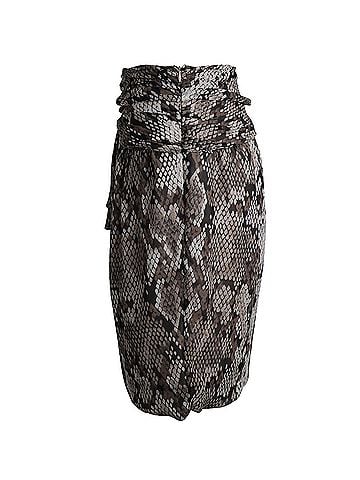 Moschino Moschino Cheap And Chic Snake Print Skirt in Animal Print Silk (view 2)