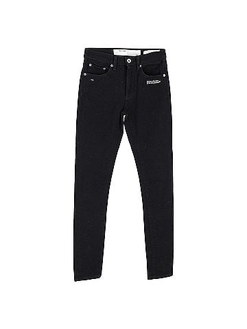 OFF-WHITE Off-White Slim-Fit Printed Denim Jeans In Black Cotton (view 1)