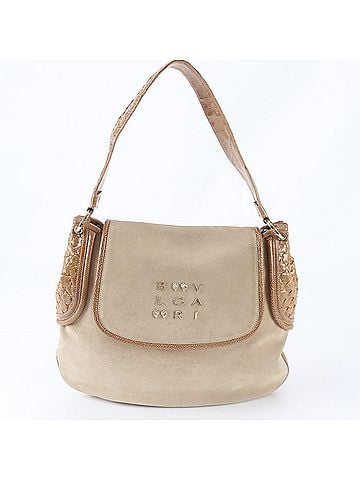 Bvlgari Excellent condition Bvlgari flap shoulder bag, handbag, brand name, women's. (view 1)