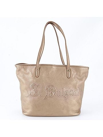 Bvlgari Excellent condition Bvlgari Sotirio leather tote bag/handbag/shoulder bag/handbag in gold for women. (view 1)