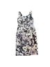 St. John 100% Silk 68% Polyester 24% Polyamide 8% Spandex Floral Black White Gray Cocktail Dress Size 4 - photo 1