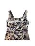 St. John 100% Silk 68% Polyester 24% Polyamide 8% Spandex Floral Black White Gray Cocktail Dress Size 4 - photo 4