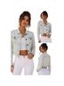Free People Solid Blue Jacket Size 2 - photo 1