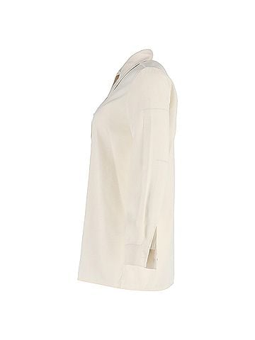 Jil Sander  Jil Sander Button-Down Long Sleeve Shirt in Cream Cotton (view 2)