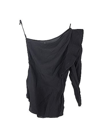 Isabel Marant  Isabel Marant Étoile Ruffled One-Shoulder Top in Black Viscose (view 1)