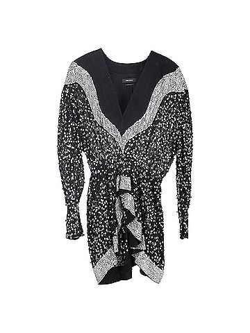 Isabel Marant Isabel Marant Caldes Sequined-Embellished Mini Dress In Black Chiffon (view 1)