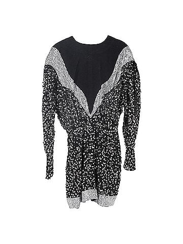 Isabel Marant Isabel Marant Caldes Sequined-Embellished Mini Dress In Black Chiffon (view 2)
