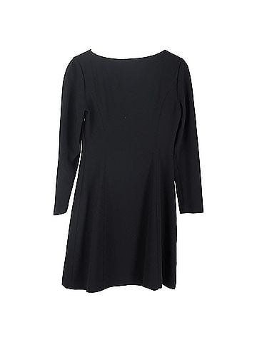 Theory Theory Crepe Mini Dress in Black Polyester (view 2)