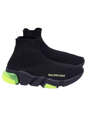 Balenciaga Balenciaga Speed Clear Sole Trainer Shoes in Black Polyester (view 1)