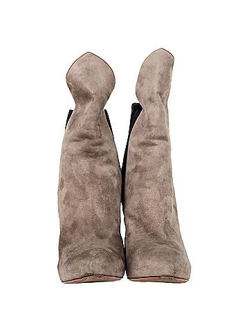 Alaïa Alaïa Ankle Boots in Grey Suede (view 2)