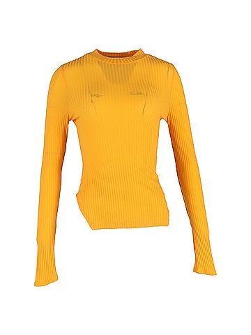Rejina Pyo Rejina Pyo Ribbed Top in Orange Tencel (view 1)