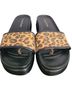 Donald J Pliner Animal Print Black Brown Sandals Size 6 1/2 - photo 4
