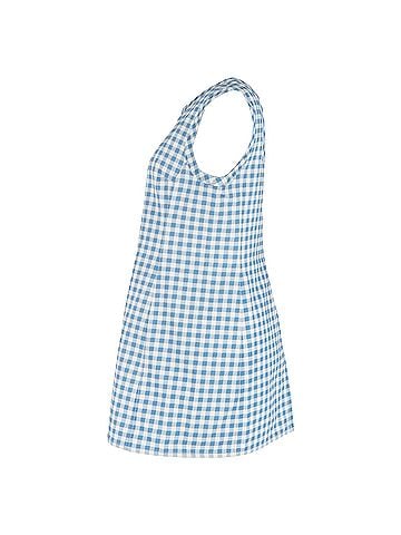 Emilia Wickstead  Emilia Wickstead Emmy Gingham Mini Dress in Blue Cotton (view 2)