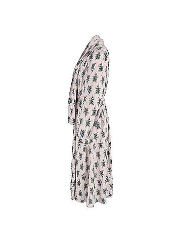 Emilia Wickstead Emilia Wickstead Floral-Print Loong Sleeve Midi Dress in Multicolor Polyester (view 2)