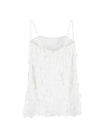 Zimmermann Zimmermann Raie Guipure-Lace Mini Dress in White Polyester (view 2)