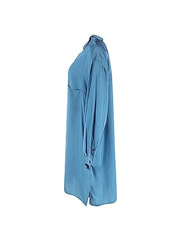 Yohji Yamamoto Y's by Yohji Yamamoto Button-Down Shirt in Blue Silk (view 2)