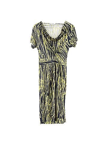Moschino Moschino Cheap & Chic Printed Dress in Navy Silk (view 1)