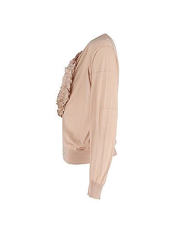 Chloé Chloé Ruffle Sweater in Pastel Pink Silk (view 2)