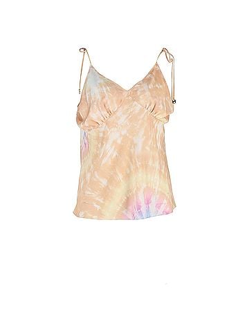 Paco Rabanne Paco Rabanne Tie-Dyed Self-Tie Camisole Top in Multicolor Polyester (view 1)