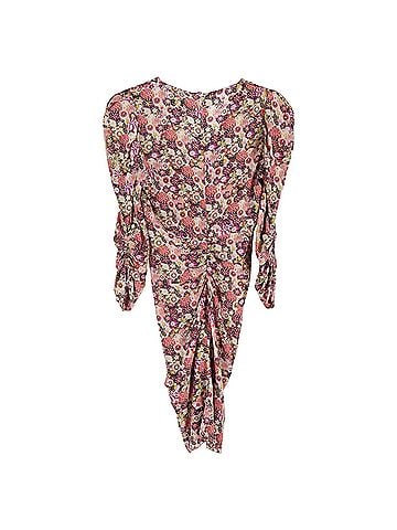 Isabel Marant Isabel Marant Celina Floral Print Mini Dress in Multicolor Silk (view 2)
