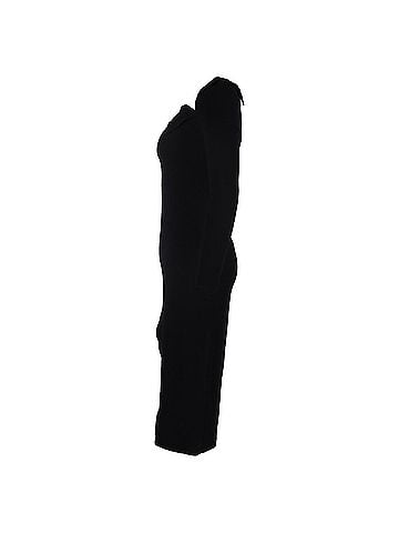 Oscar De La Renta Oscar de la Renta Draped Crepe Midi Dress In Black Wool (view 2)