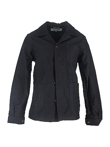 Comme des Garçons Comme des Garçons Le Laboureur Short Work Jacket in Black Cotton (view 1)