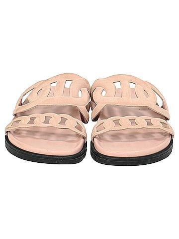 Hermès Hermès Extra Sandals in Pink Suede  (view 2)
