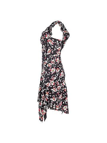 Isabel Marant Isabel Marant One Shoulder Mini Dress in Floral Print Silk (view 2)