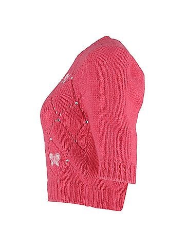Alessandra Rich Alessandra Rich Embellished Sweater in Pink Wool (view 2)