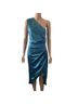 Elliatt 100% Polyester Solid Green Blue Cocktail Dress Size S - photo 11