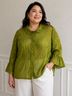 Citiknits Print Green Button-Down Shirt Size 1X - photo 7
