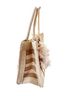 JADEtribe 100% Straw Stripes Tan Multi Color Tote One size - photo 5