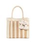 JADEtribe 100% Straw Stripes Tan Multi Color Tote One size - photo 8