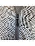 Uniqlo 100% Nylon Polka Dots Black Gray Jacket Size L - photo 5