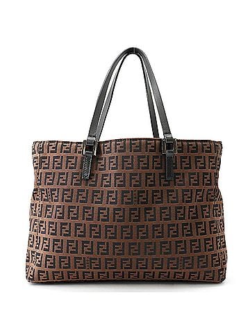 Fendi Fendi Zucchino Canvas Leather Handbag 8BH018 FENDI Shoulder Bag (view 1)